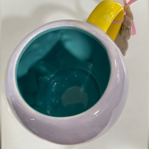 Easter Blue Sky Clayworks Easter Wishes Bunny Lavendar Ceramic coffee Mug NWT - Picture 4 of 5